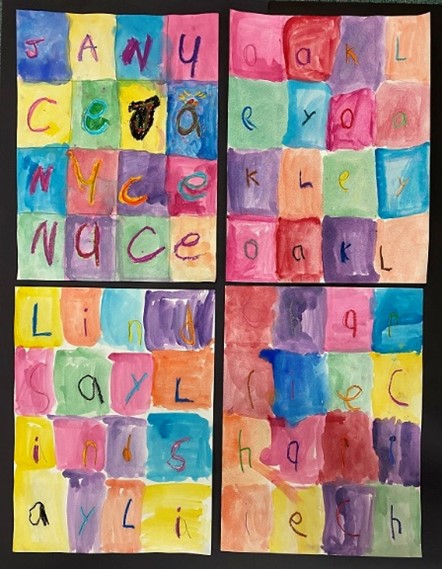 First Grade Art Watercolor Resist Technique Collage