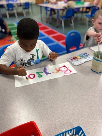 Kindergarten Art Name Creation