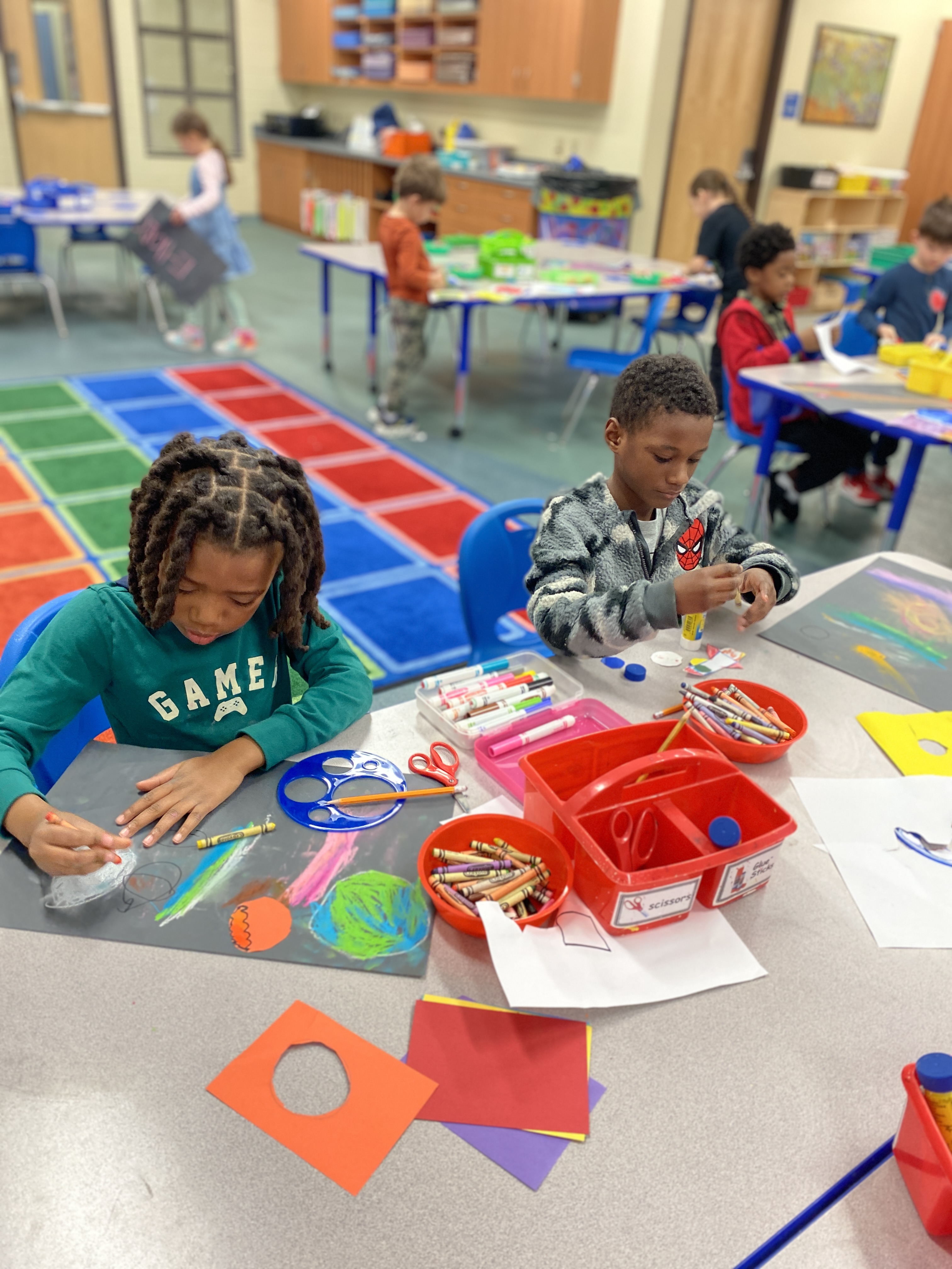 First Grade Art Space Background