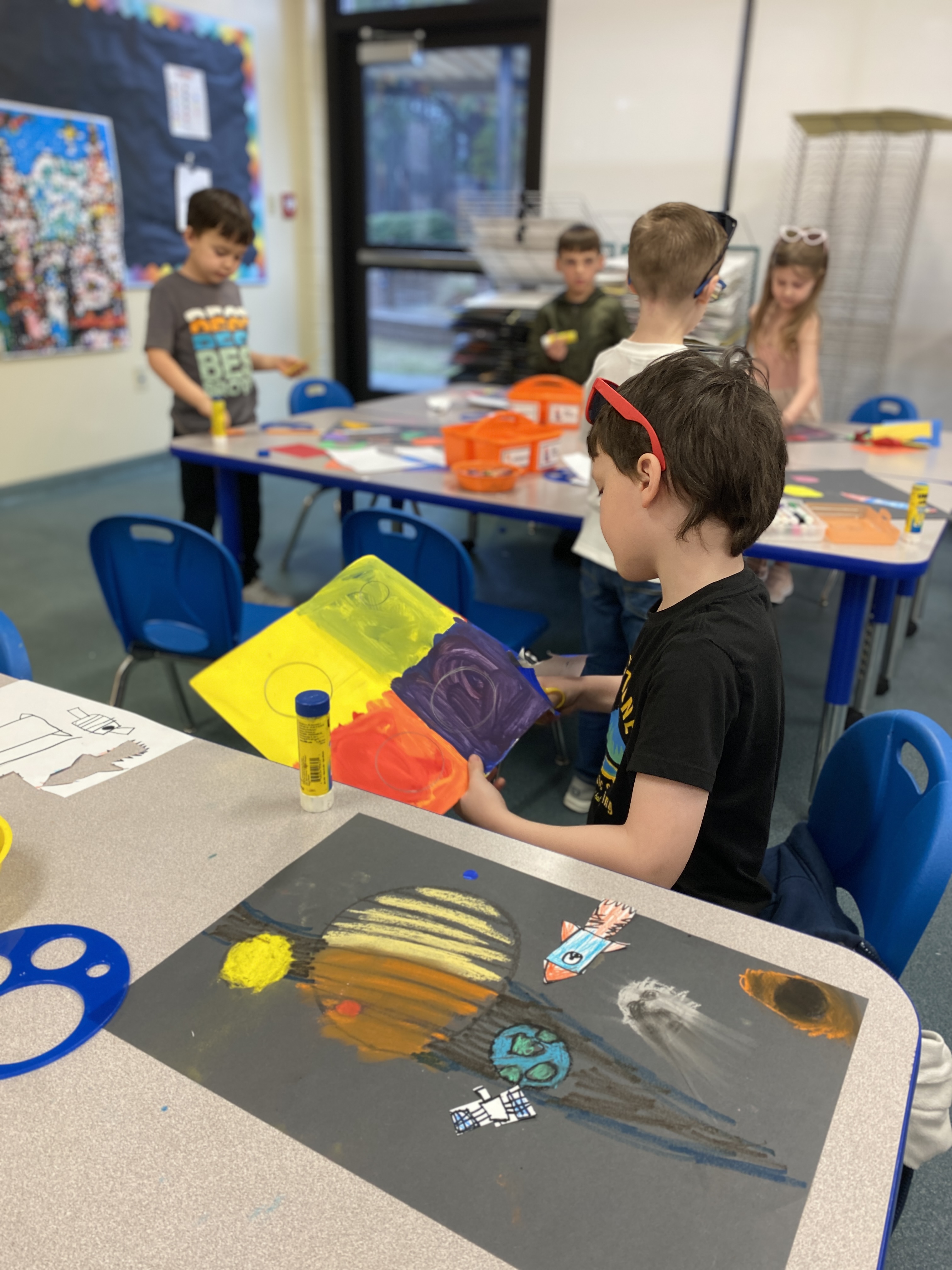 First Grade Art Space Background