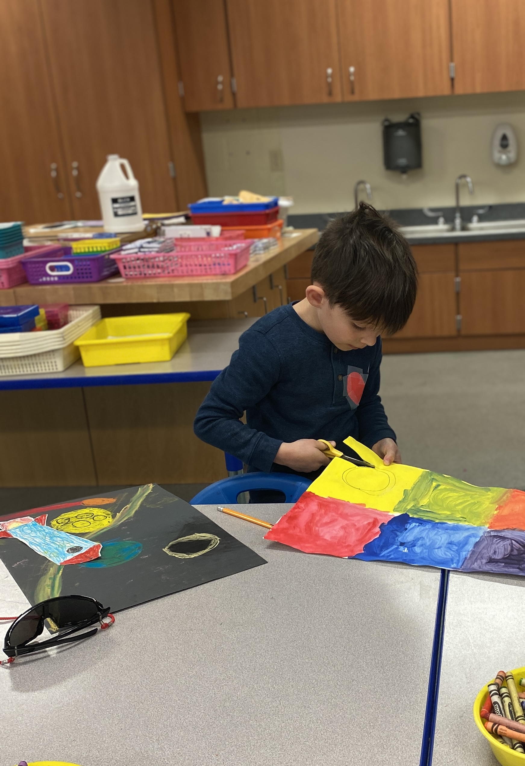 First Grade Art Space Background