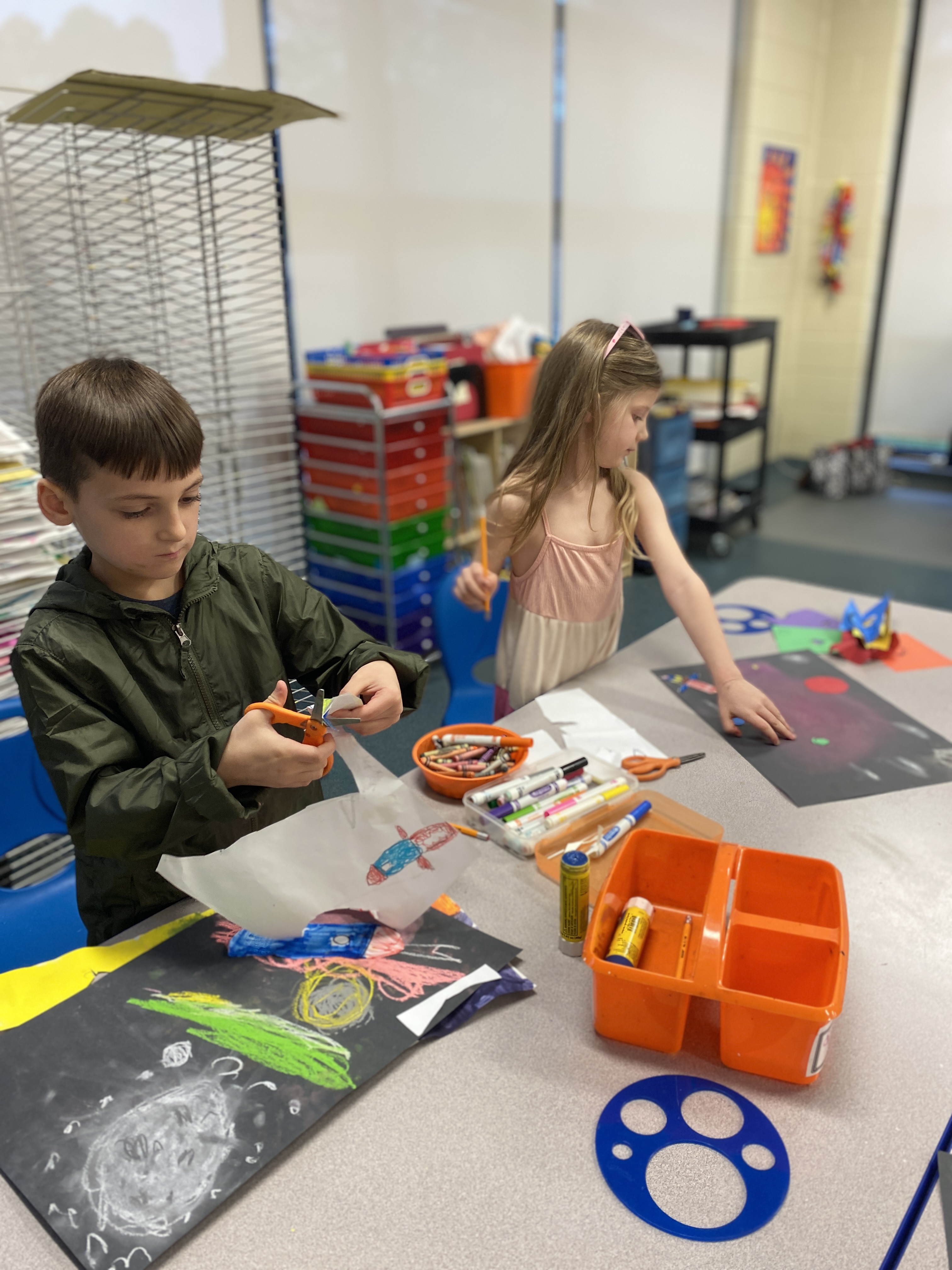 First Grade Art Space Background