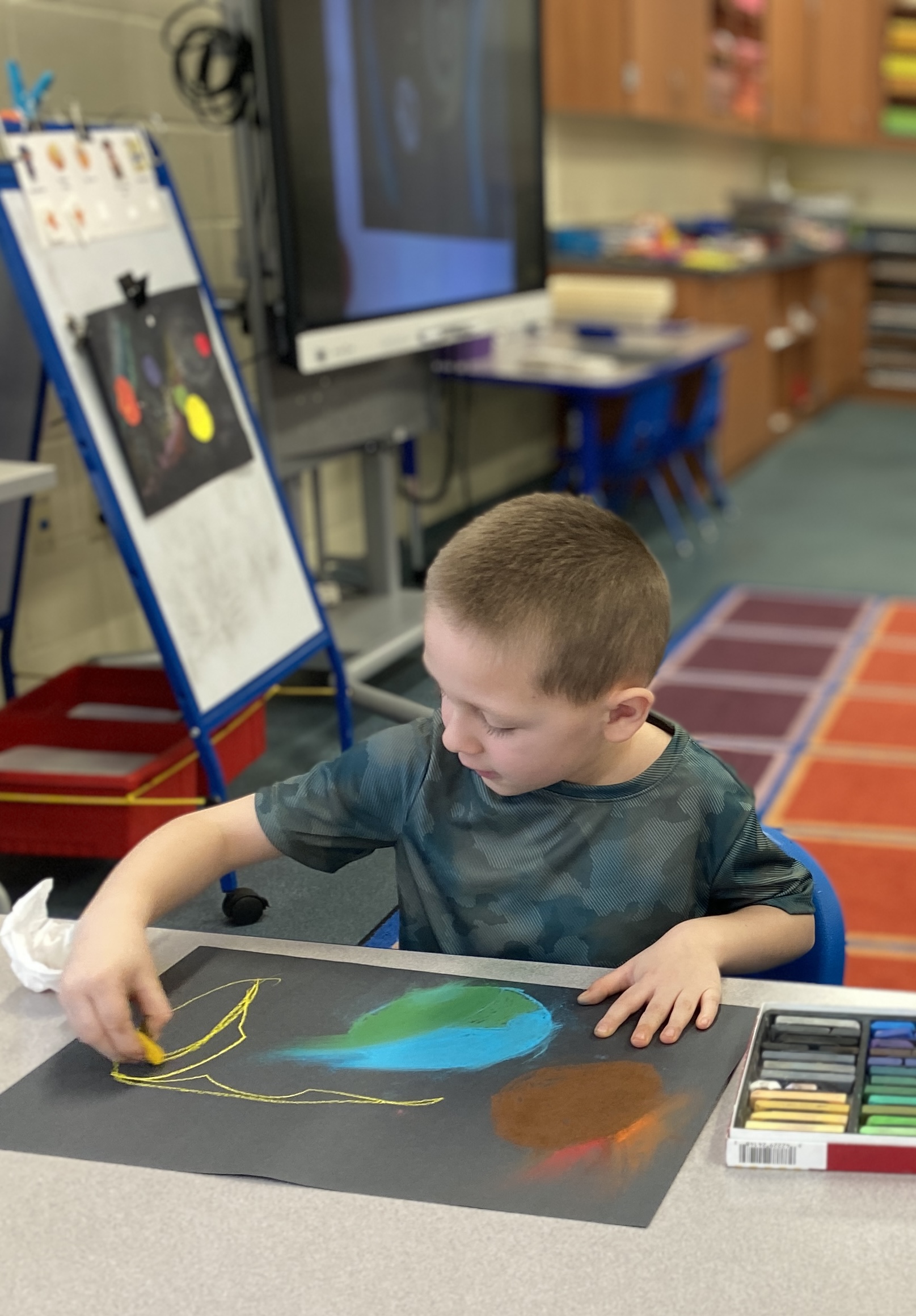 First Grade Art Space Background