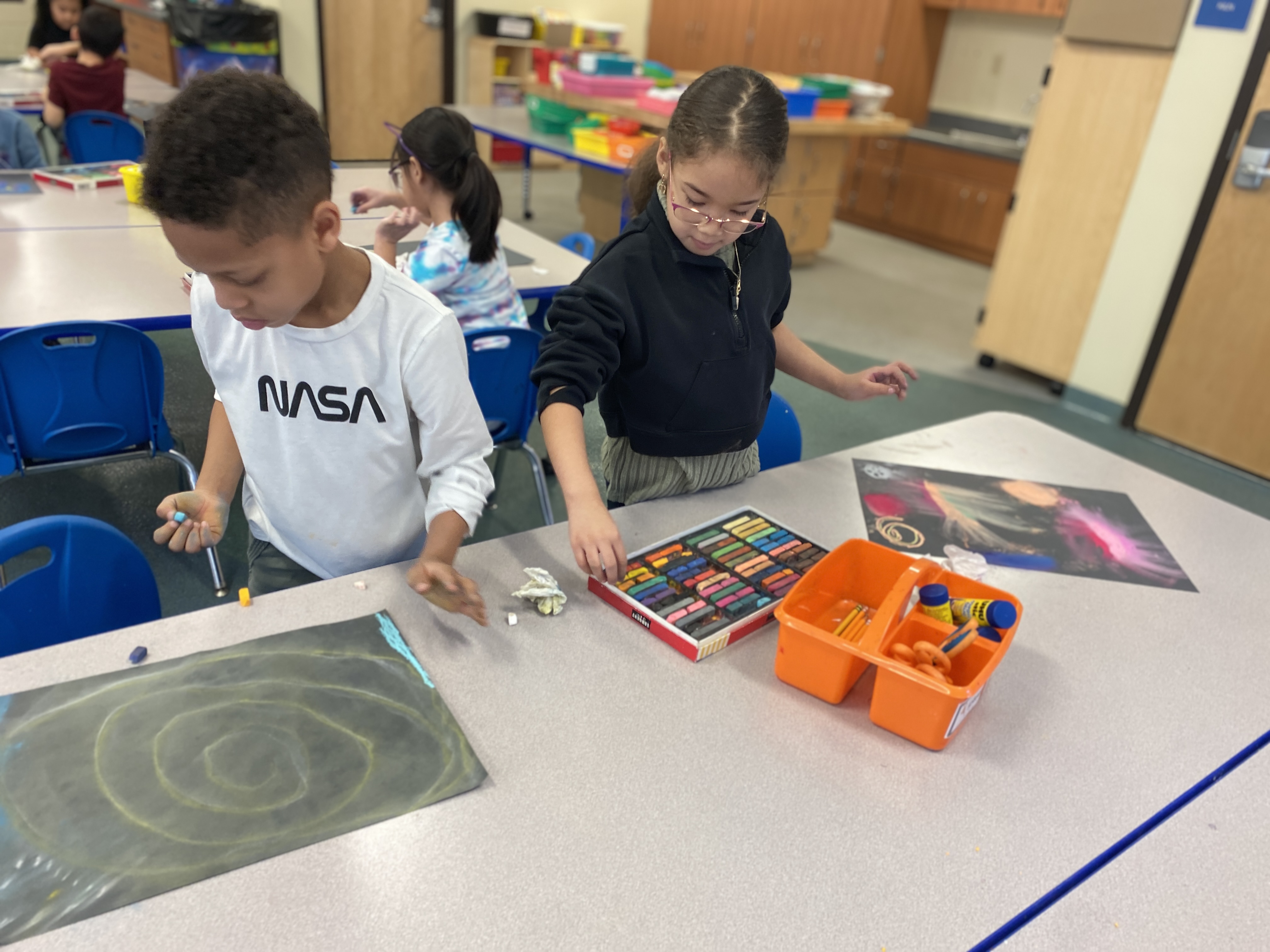 First Grade Art Space Background