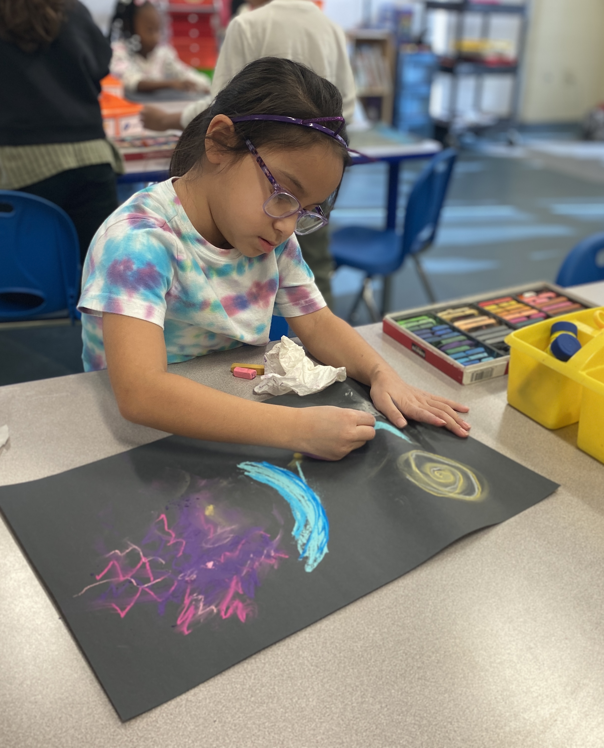 First Grade Art Space Background