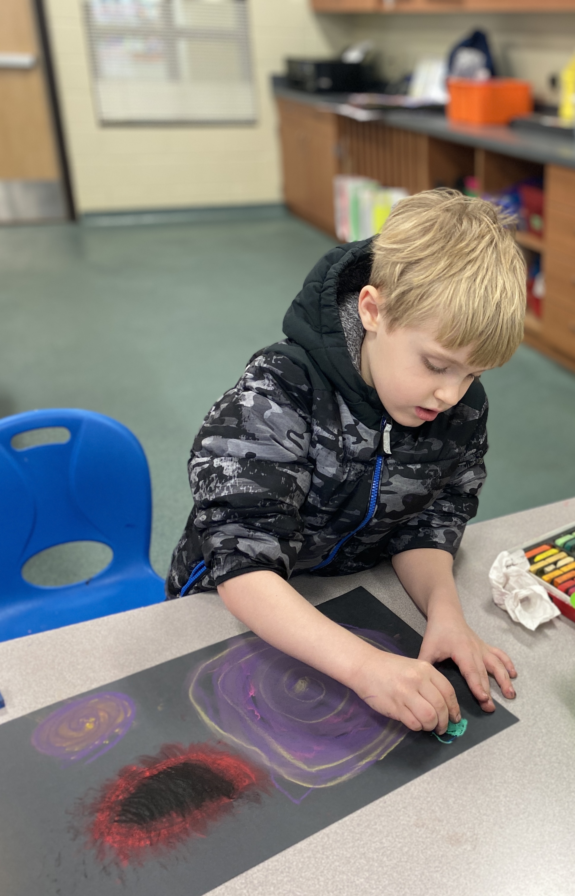 First Grade Art Space Background